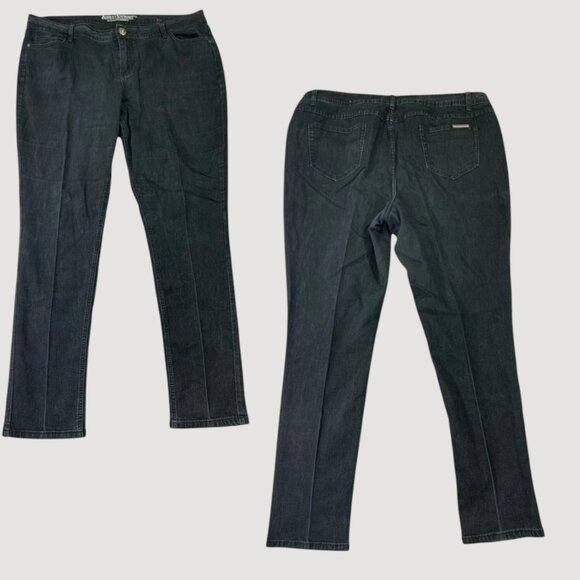 Ashley Stewart Skinny Jeans Average‎ Fit Dark Wash 20W (42x32) - Picture 1 of 13